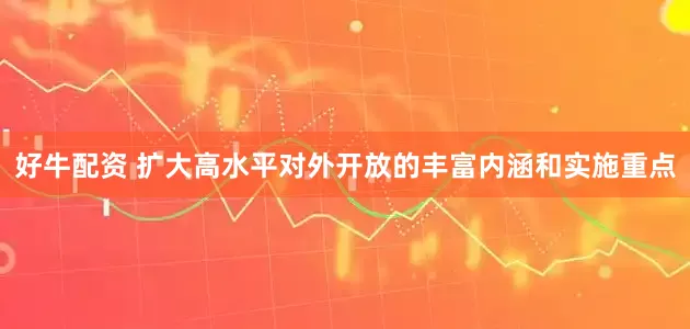 好牛配资 扩大高水平对外开放的丰富内涵和实施重点